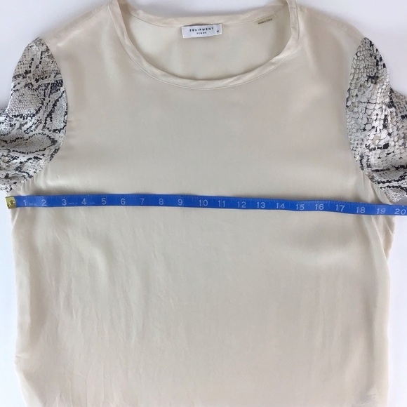 Equipment Femme Liam Tee Contrast Sleeve in Fawn | Medium - Picture 10 of 13